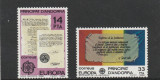 Andorra 1982--Europa CEPT,serie 2 valori dantelate,MNH,Mi.153-154, Organizatii internationale, Nestampilat