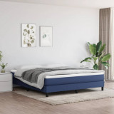 VidaXL Saltea de pat cu arcuri, albastru, 180x200x20 cm, textil
