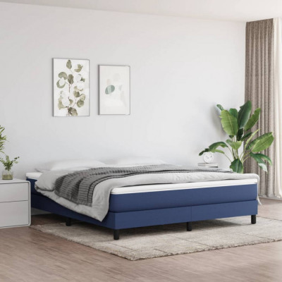 vidaXL Saltea de pat cu arcuri, albastru, 180x200x20 cm, textil foto