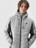 Geacă de schi din puf cu umplutură sintetică pentru bărbați - gri, 4F Sportswear