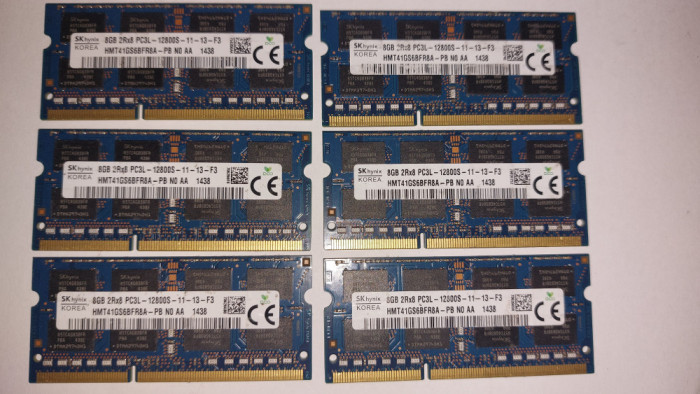 Memorie ram laptop 8Gb DDR3L SODIMM 12800S Hynix hmt41gs6bfr8a-pb