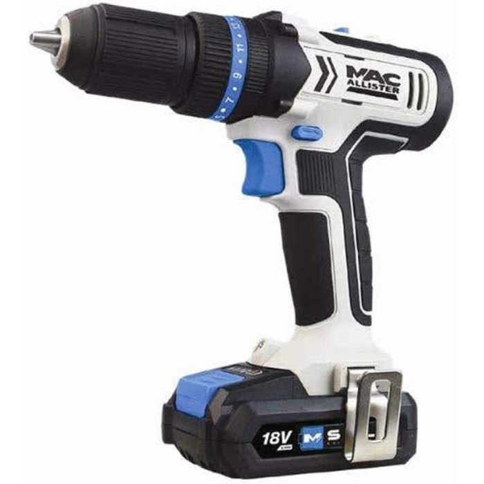 Mașină de Găurit și &Icirc;nșurubat Mac Allister MCD18-Li-2, 18V, 158 Accesorii