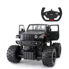 Masinuta cu telecomanda, Rastar, Jeep Wrangler, 1:14, Negru