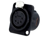Soclu XLR Mamă 5 Pin pentru Panou NC5FD-L-B-1