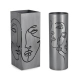 Cumpara ieftin Set 2 suporturi umbrele otel argintiu Evans 20x20x52h; &oslash;18x52h