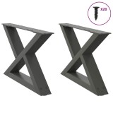 Cumpara ieftin Picioare pentru măsuță de cafea, 2 buc., antracit, 50x(30-31,3) cm, oțel