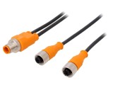 Adaptor &icirc;n T M12 tată-M12 mamă x2 DeviceNet/CANopen