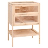 Cumpara ieftin Cusca pentru hamsteri 55x40x80 cm, lemn masiv de brad