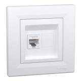 Priza RJ45 simpla UTP CAT6 Schneider Asfora alb EPH4700121