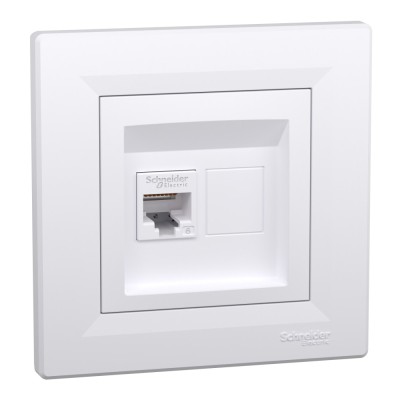 Priza RJ45 simpla UTP CAT6 Schneider Asfora alb EPH4700121 foto