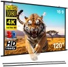 Ecran de proiecție anti-lumină Linomag®, montabil pe perete, 120 inch / 3.5m, pliabil, cu suport telescopic din oțel inoxidabil, format 16:9, 148x266c