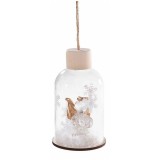Ornament brad Craciun Inger sticla &Oslash; 6 cm x 10 H