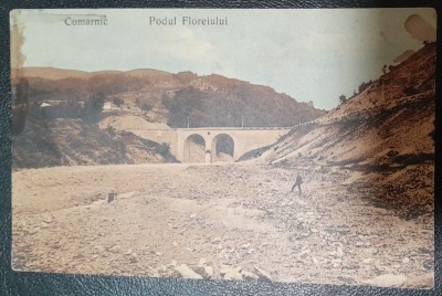 Carte postala, circulata, Comarnic Podul Floreiului, inceput de secol XX foto