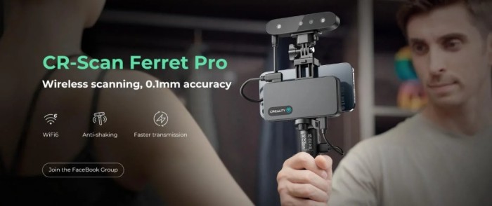 CREALITY 3D SCANNER CR-SCAN FERRET PRO, Rezolutie 3D: 0.16mm, Distanta