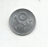 No(4) moneda-UNGARIA-10 Filler 1980, Europa, Aluminiu