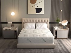 Saltea cu arcuri Pocket HypoallergenicMed Safe Relax HoReCa 90x200, inaltime 25 cm, ortopedica, husa tratament antialergic, fermitate mediu-tare