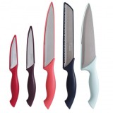 Set 5 Cutite Inox pentru bucatarie cu protectii plastic Grunberg LSK5A