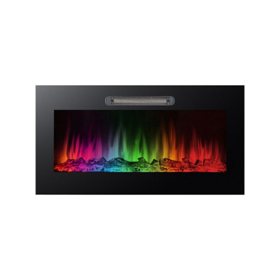 Semineu Electric Incorporabil - Radiator + LED RGB - 91 x 15 x 48 cm foto