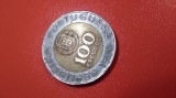 MONEDA PORTUGALIA -100 ESCUDOS 1990 BIMETAL