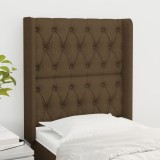 Gossi tablie de pat cu aripioare maro inchis 83x16x118/128 cm textil