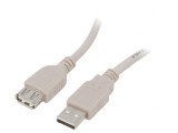 Cablu USB 2.0 3m Bej PVC Conectori Auriti, Gembird