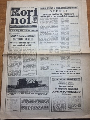 ziarul zori noi 27 iulie 1988 foto