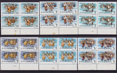 RO 1986 LP 1172 &amp;quot;Obiceiuri romanesti de Anul Nou&amp;quot; , bloc de 4 , MNH foto