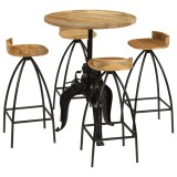 Set mobilier de bar 5 piese, lemn masiv de mango GartenMobel Dekor, vidaXL