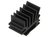 Radiator extrudat TO220 negru 15x19.4mm