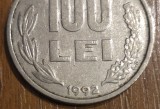 100 lei 1992, Rom&acirc;nia, 9 cu coadă scurtă