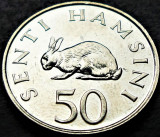 Cumpara ieftin Moneda exotica 50 SENTI HAMSINI - TANZANIA, anul 1989 *cod 669 = UNC, Africa