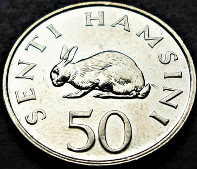 Moneda exotica 50 SENTI HAMSINI - TANZANIA, anul 1989 *cod 669 = UNC foto