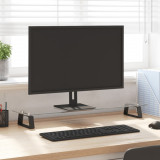 VidaXL Suport de monitor, negru, 80x20x8 cm, sticlă securizată/ metal