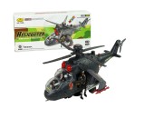 Elicopter militar cu efecte sonore si luminoase, 34 x 24 x 16 cm, set cu figurine 3 soldati, Lean 10037