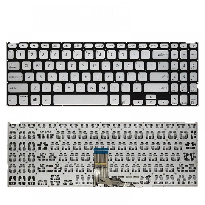 Tastatura Laptop, Asus, VivoBook 15 R521F, R521FL, R521J, R521JA, argintie, layout US