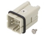 Conector Dreptunghiular 5 PIN Tată 4 PE 1 Drept