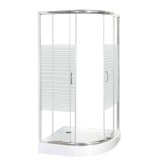 Cumpara ieftin Cabină de duș curbată Madera 100x80 cu cădiță de duș, st&acirc;nga