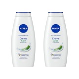 Set 2x Gel de dus NIVEA Creme Aloe, 750 ml