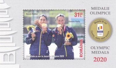 ROMANIA 2021 - MEDALII OLIMPICE 2020, COLITA, MNH - LP 2335a foto