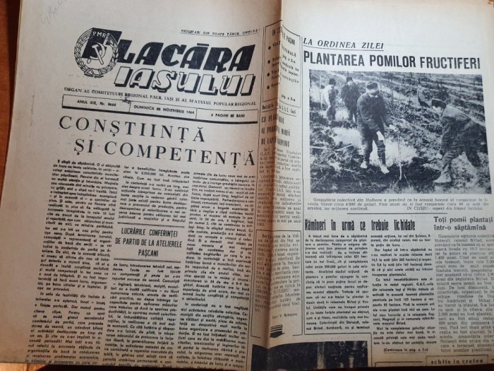 flacara iasului 22 noiembrie 1964-muzeul de arta iasi,atelierele pascani