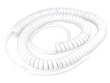 Cablu spiralat 3G1,5mm2 PUR alb 1m
