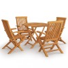 VidaXL Set mobilier de grădină, 5 piese, lemn masiv de tec