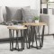 vidaXL Set 2 mese laterale, stejar rustic, lemn prelucrat și metal