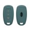 Husa Cheie Auto Kwmobile pentru Hyundai 3 Butoane - Keyless Go, Verde inchis, Silicon, KWM000009FX002C
