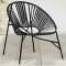 Gossi scaun oua de gradina negru poly rattan