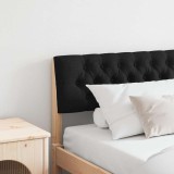 vidaXL Tăblie tapițată Negru 200 cm Lemn de pin masiv 879156