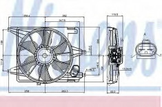 Ventilator, radiator DACIA SANDERO (2008 - 2016) NISSENS 85708 foto