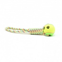 Jucarie caini minge de tenis cu maner, Enjoy, 35 cm