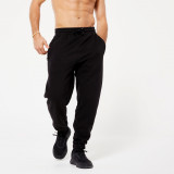 Pantalon de trening călduros Regular 500 Fitness Negru Bărbați, Domyos