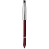 Stilou Parker 51 Royal Burgundy, Otel placat aur 18K, Rasina acrilica, Cartuse/Convertor, Cutie Cadou